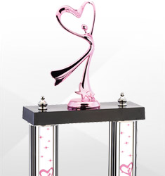 Dazzling Pink Dance Trophies