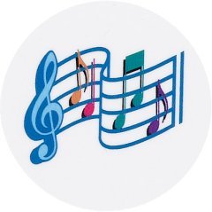 Music Note and Scale Emblem