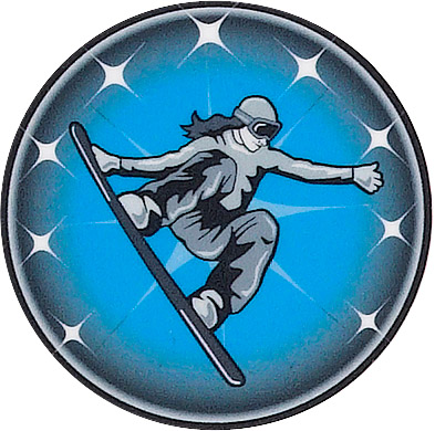 Female Snowboarding Emblem