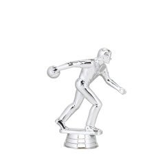 Ten Pin Bowler Male Silver Trophy Figure