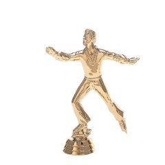 Ice Skater Male Gold Trophy Figure