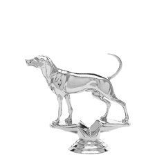 Coonhound Dog Silver Trophy Figure