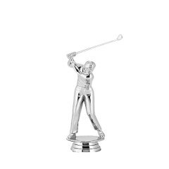 Golf Male Silver Trophy Figure