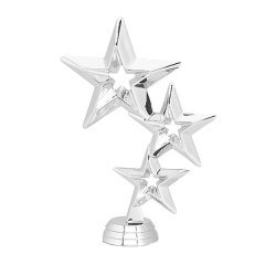 Triple Stars Silver Trophy Figure