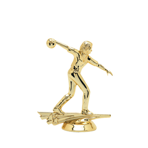 Female All Star Bowler Gold Trophy Figure
