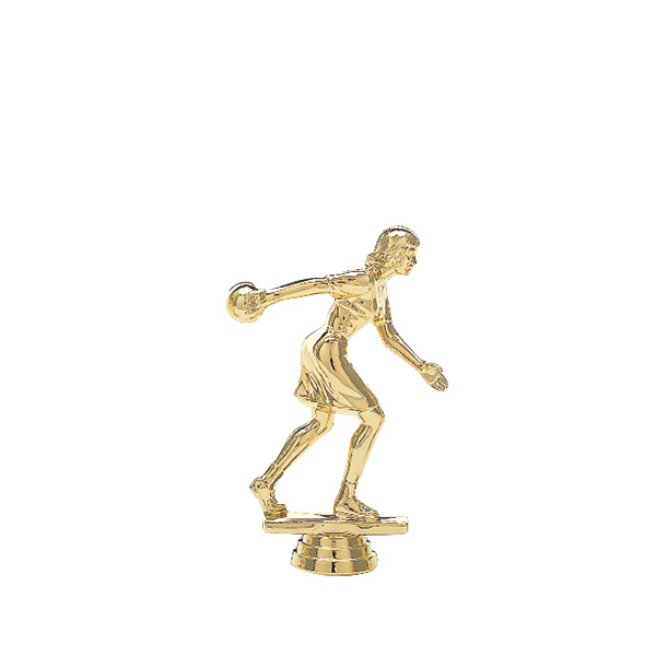 Female Candlepin/Duckpin Bowler Gold Trophy Figure