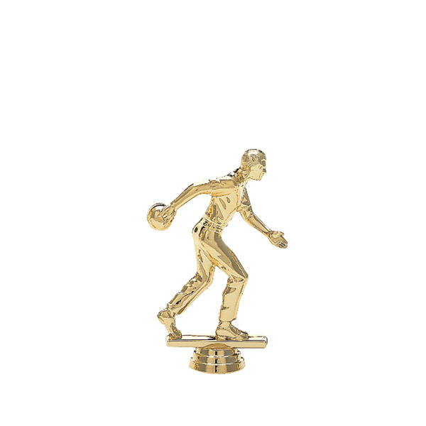 Male Ten Pin Bowler Gold Trophy Figure