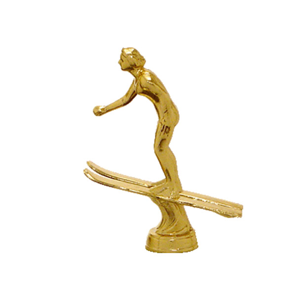 Water Ski Jumper Female Gold Trophy Figure