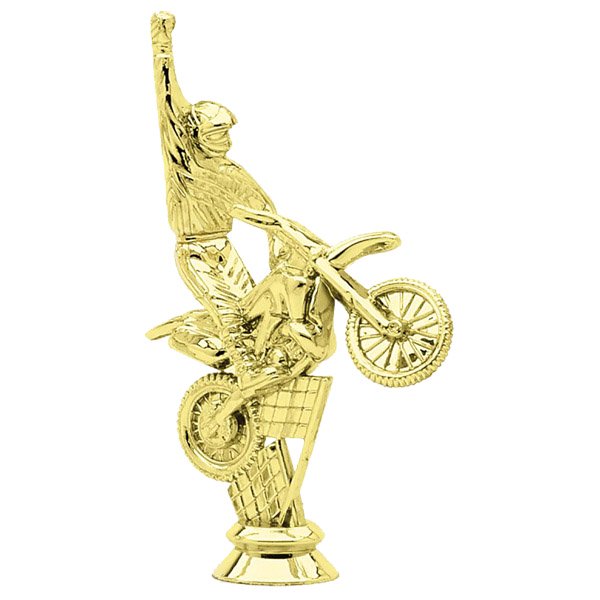 Off Road Motorcycle Gold Trophy Figure